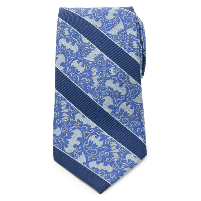 DC Batman Stripe Multi Emblem Blue Men's Tie DC Comics Ties - Paul Malone.com