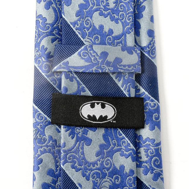 DC Batman Stripe Multi Emblem Blue Men's Tie DC Comics Ties - Paul Malone.com