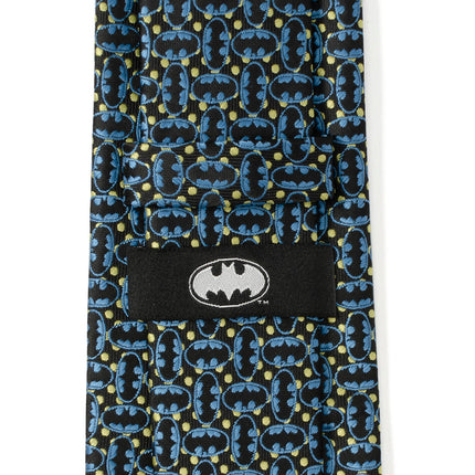 DC Batman Emblem Multi Black Men's Tie Cufflinks.com Tie - Paul Malone.com