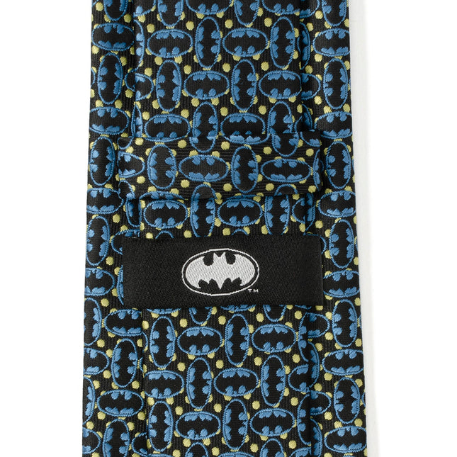 DC Batman Emblem Multi Black Men's Tie Cufflinks.com Tie - Paul Malone.com