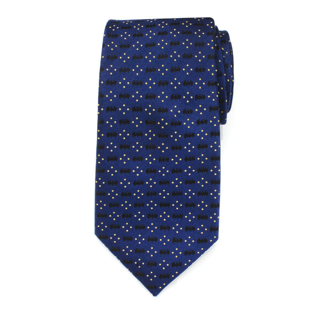 DC Batman Icon Diamond Dot Navy Mens Tie Cufflinks.com Tie - Paul Malone.com