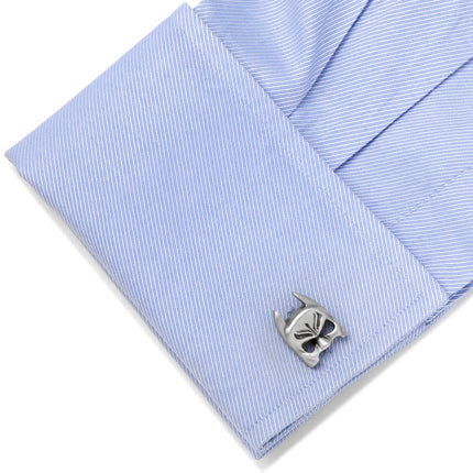 DC Batman Cowl Mask Silver Cufflinks