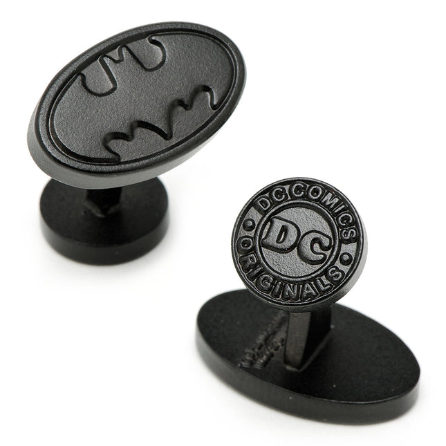 DC Batman Logo Satin Black Cufflinks