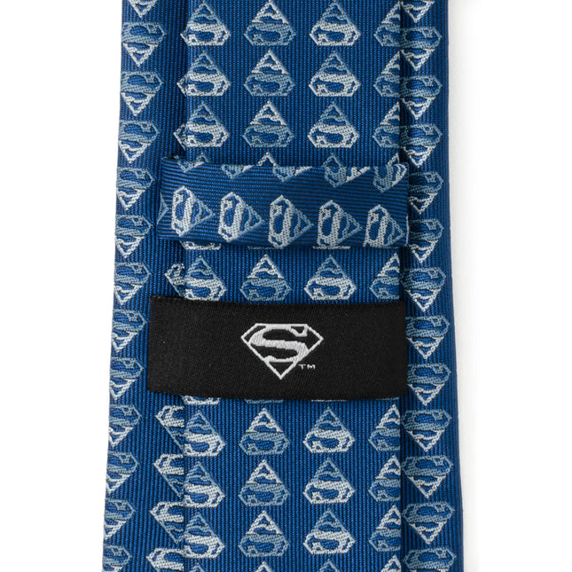 DC Superman Shield Multi Blue Men's Tie DC Comics Ties - Paul Malone.com