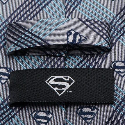 DC Superman Gray Plaid Tie DC Comics Ties - Paul Malone.com