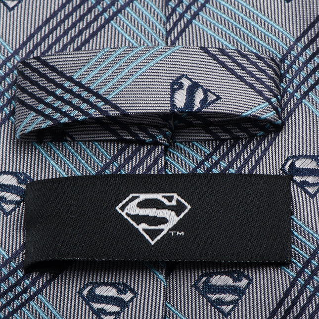 DC Superman Gray Plaid Tie DC Comics Ties - Paul Malone.com