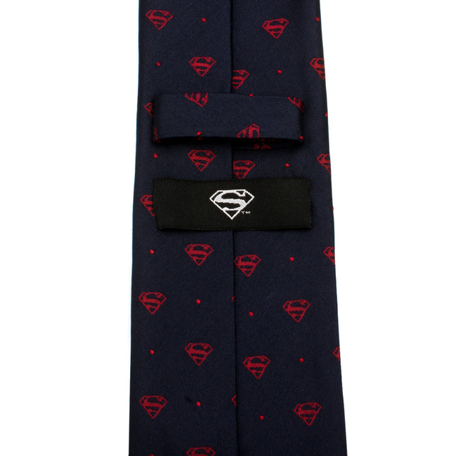 DC Superman Shield Navy and Red Dot Tie DC Comics Ties - Paul Malone.com