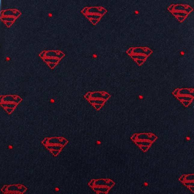DC Superman Shield Navy and Red Dot Tie DC Comics Ties - Paul Malone.com