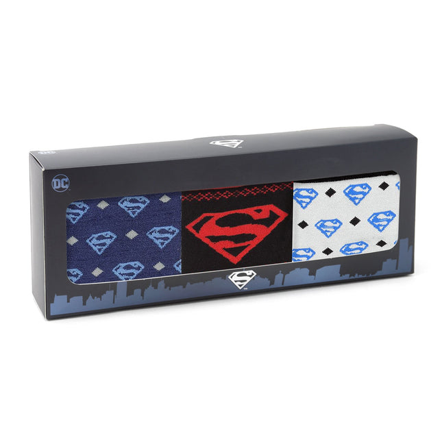 DC Superman 3 Pair Sock Gift Set DC Comics Socks - Paul Malone.com