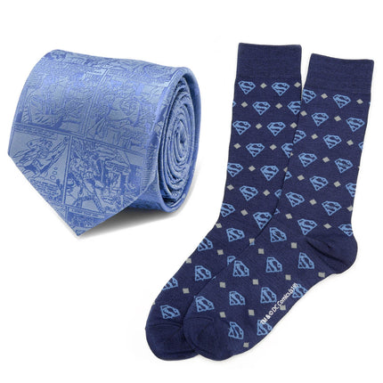 DC Superman Tie and Sock Gift Set DC Comics Socks - Paul Malone.com