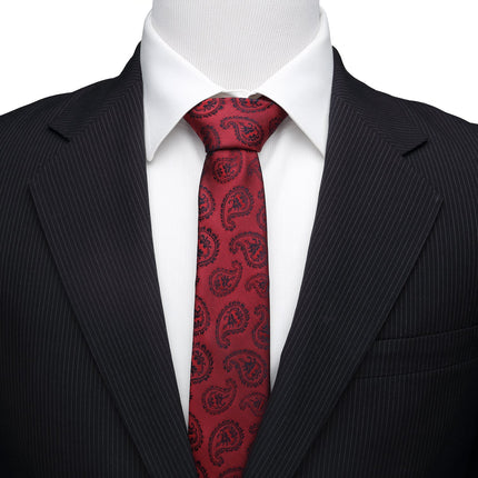 DC Batman Red Paisley Tie DC Comics Ties - Paul Malone.com