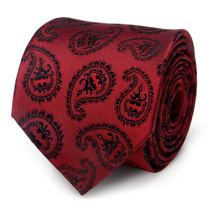 DC Batman Red Paisley Tie DC Comics Ties - Paul Malone.com