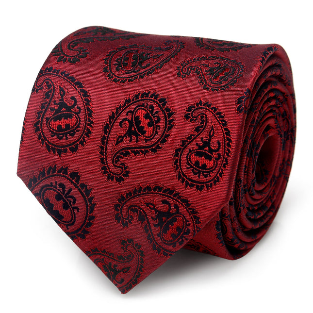 DC Batman Red Paisley Tie DC Comics Ties - Paul Malone.com