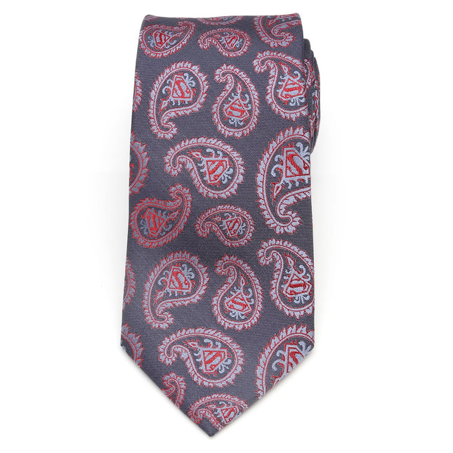 DC Superman Red and Blue Paisley Tie Cufflinks.com Tie - Paul Malone.com