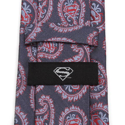 DC Superman Red and Blue Paisley Tie Cufflinks.com Tie - Paul Malone.com
