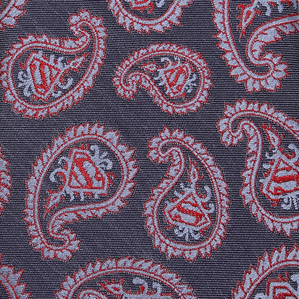 DC Superman Red and Blue Paisley Tie Cufflinks.com Tie - Paul Malone.com