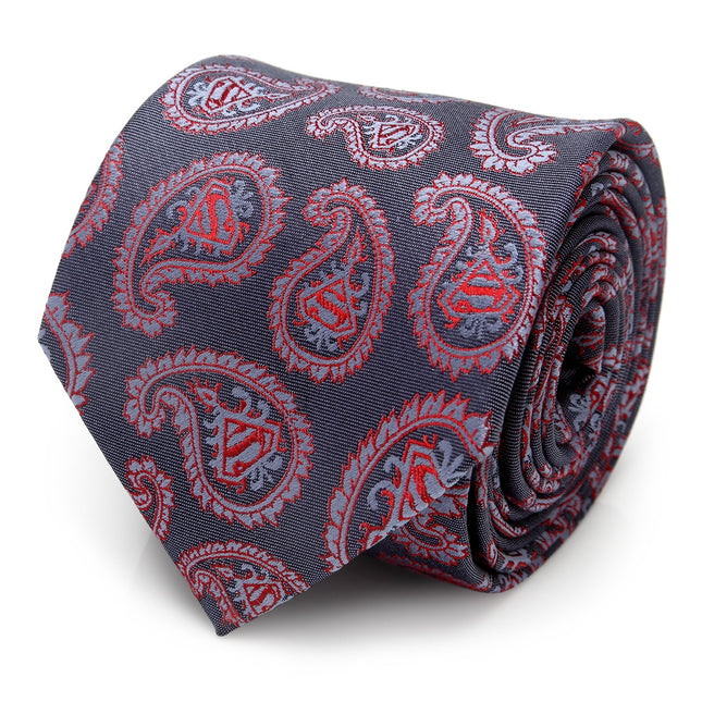 DC Superman Red and Blue Paisley Tie Cufflinks.com Tie - Paul Malone.com