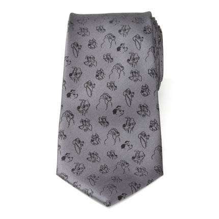 Disney Dogs Gray Men's Tie Disney Ties - Paul Malone.com