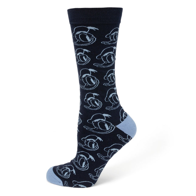Disney Donald Duck Patterned Blue Socks and Mickey Mouse Blue Lapel Pin Gift Set Disney Socks - Paul Malone.com