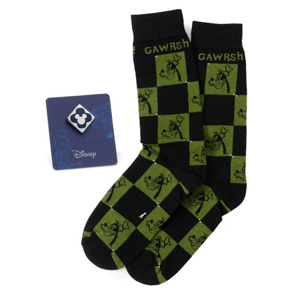 Disney Goofy Check Socks and Mickey Mouse Blue Lapel Pin Gift Set Disney Socks - Paul Malone.com
