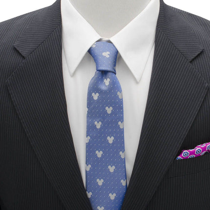 Disney Mickey Mouse Blue Pin Dot Men's Tie Disney Ties - Paul Malone.com