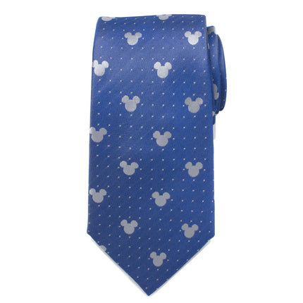 Disney Mickey Mouse Blue Pin Dot Men's Tie Disney Ties - Paul Malone.com