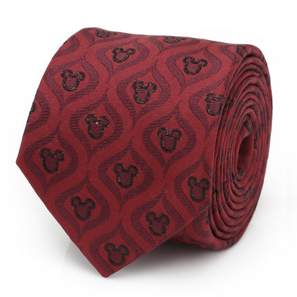 Disney Mickey Mouse Holiday Metallic Black Silk Men's Tie Disney Ties - Paul Malone.com