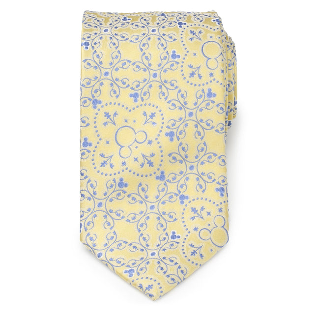 Disney Mickey Mouse Yellow Multi Men's Tie Cufflinks.com Tie - Paul Malone.com