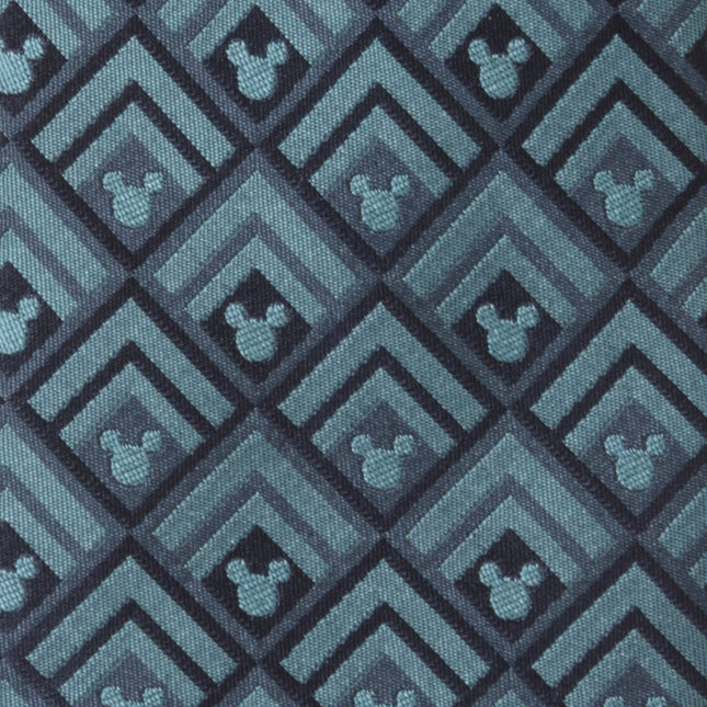 Disney Mickey Mouse Diamond Teal Men's Tie Cufflinks.com Tie - Paul Malone.com