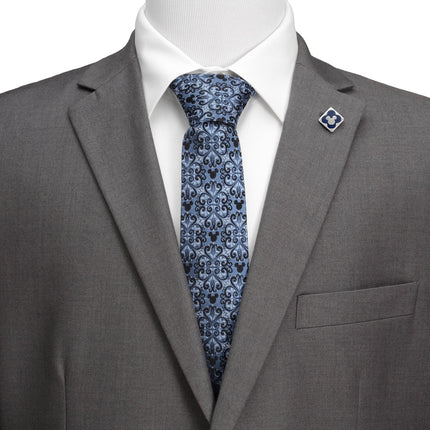 Disney Mickey Mouse Damask Tile Blue Men's Tie Disney Ties - Paul Malone.com