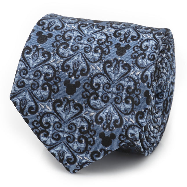 Disney Mickey Mouse Damask Tile Blue Men's Tie Cufflinks.com Tie - Paul Malone.com