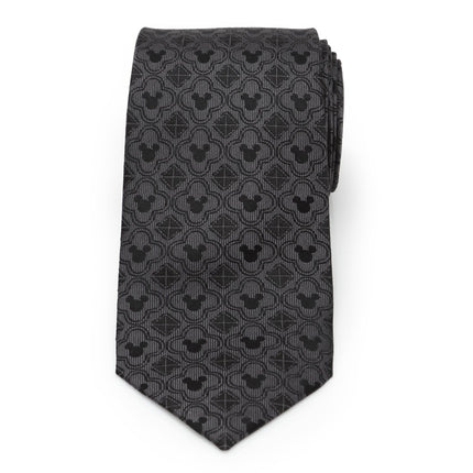 Disney Mickey Mouse Pattern Black Men's Tie Disney Ties - Paul Malone.com
