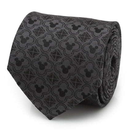 Disney Mickey Mouse Pattern Black Men's Tie Disney Ties - Paul Malone.com