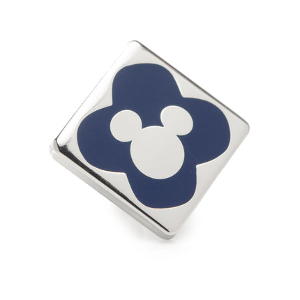 Disney Mickey Mouse Silhouette Blue Sock and Mickey Blue Lapel Pin Gift Set Disney Socks - Paul Malone.com