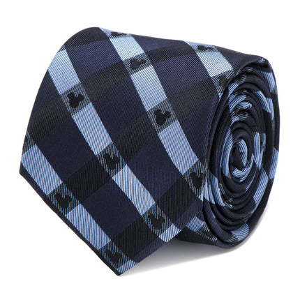 Disney Mickey Mouse Blue Plaid Tie Cufflinks.com Tie - Paul Malone.com
