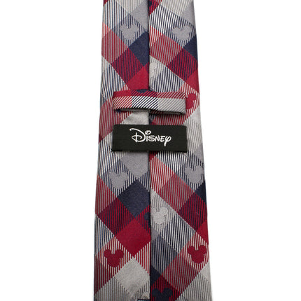 Disney Mickey Mouse Red and Blue Plaid Men's Tie Disney Ties - Paul Malone.com
