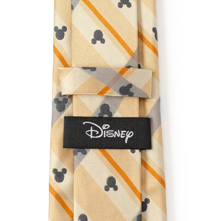Disney Mickey Mouse Silhouette Tan Plaid Tie Cufflinks.com Tie - Paul Malone.com