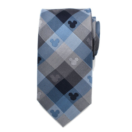 Disney Mickey Mouse Blue Plaid Mens Tie Cufflinks.com Tie - Paul Malone.com