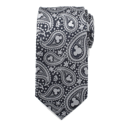 Disney Mickey Mouse Gray Paisley Mens Tie Disney Ties - Paul Malone.com