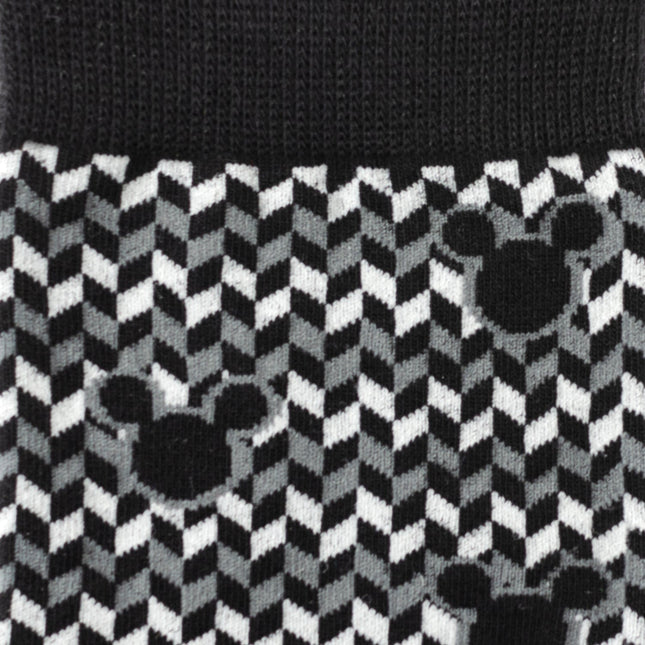 Disney Mickey Mouse Silhouette Chevron Sock and Mickey Blue Lapel Pin Gift Set Disney Socks - Paul Malone.com