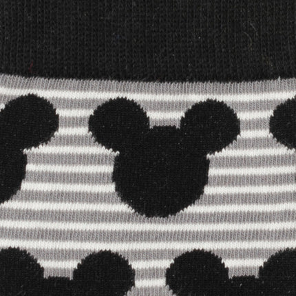 Disney Mickey Mouse Stripe Gray Sock and Mickey Blue Lapel Pin Gift Set Disney Socks - Paul Malone.com