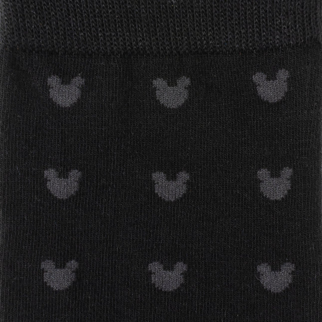 Disney Mickey Mouse Silhouette Motif Black Sock and Mickey Blue Lapel Pin Gift Set Disney Socks - Paul Malone.com