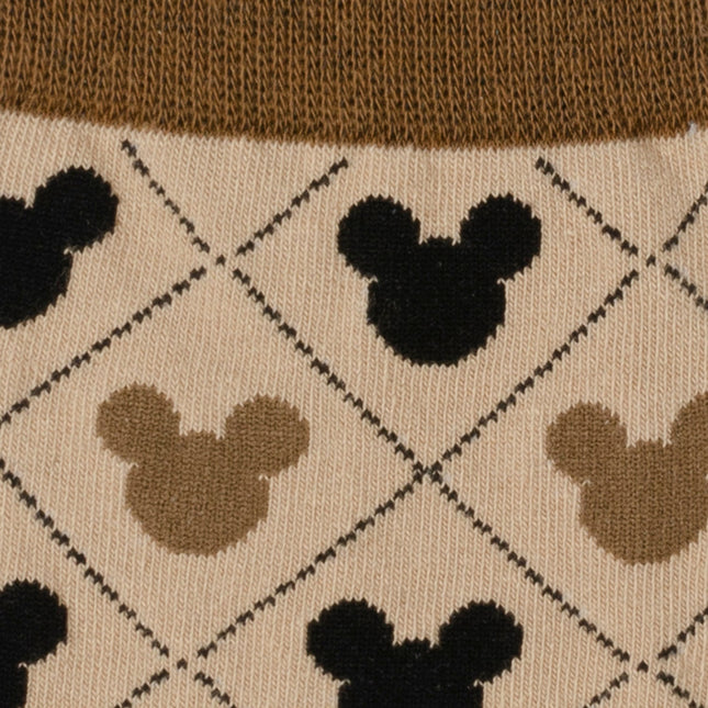 Disney Mickey Mouse Tan Sock & Mickey Lapel Pin Set Disney Socks - Paul Malone.com