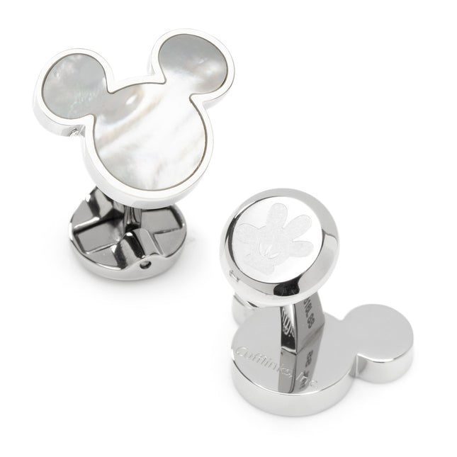 Disney Mickey Mouse Mother of Pearl Cufflinks Disney Cufflinks - Paul Malone.com