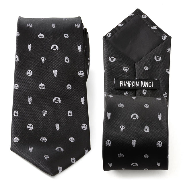 Disney The Nightmare Before Christmas Black Gray Men's Tie Cufflinks.com Tie - Paul Malone.com