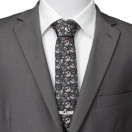 Disney The Nightmare Before Christmas Black Gray Pattern Men's Tie Disney Ties - Paul Malone.com