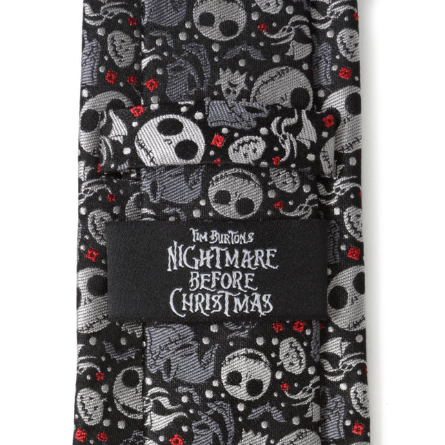 Disney The Nightmare Before Christmas Black Gray Pattern Men's Tie Cufflinks.com Tie - Paul Malone.com