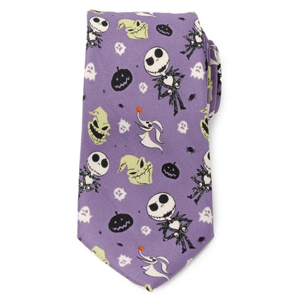 Disney The Nightmare Before Christmas Purple Men's Tie Cufflinks.com Tie - Paul Malone.com