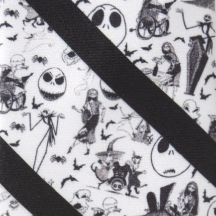 Disney The Nightmare Before Christmas Striped Black Men's Tie Disney Ties - Paul Malone.com