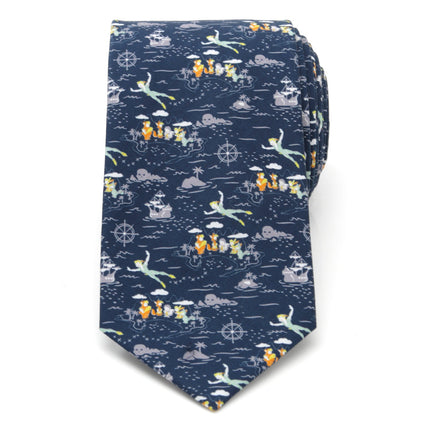 Disney Peter Pan Flying Blue Men's Tie Disney Ties - Paul Malone.com